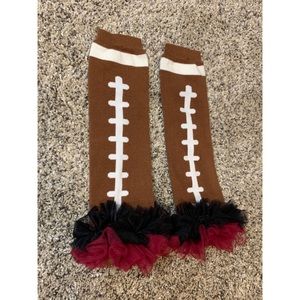 Baby girl football leg warmers